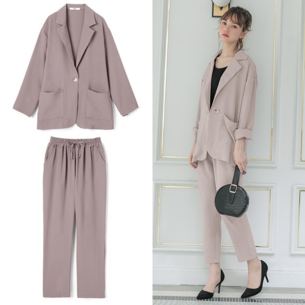 Brown Blazer Pants 2pc set size S GRL Japan
